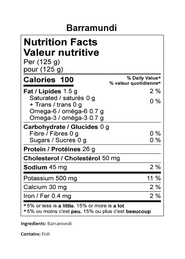 barramundi nutrition facts