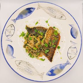 Barramundi with Fennel, Capers and Microgreens