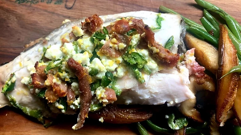 Barramundi sea bass with Jalapeño Popper Crumble recipe