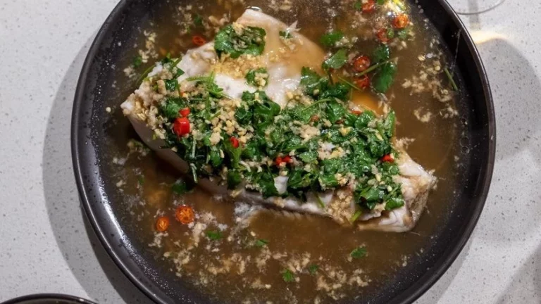 Thai Steamed Barramundi with Lime and Garlic