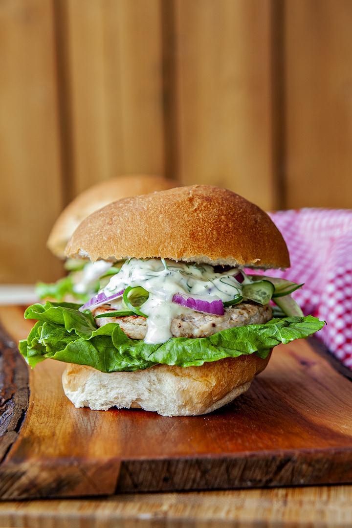 Dill Garlic Pickerel Burgers