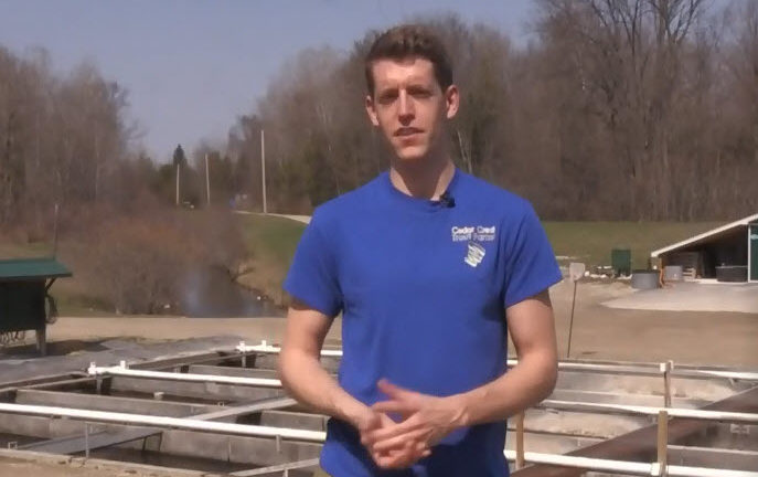 fish farmer on tv touring fish farm