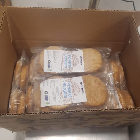 RETAIL CASE - Pickerel Burgers (BATTERED)