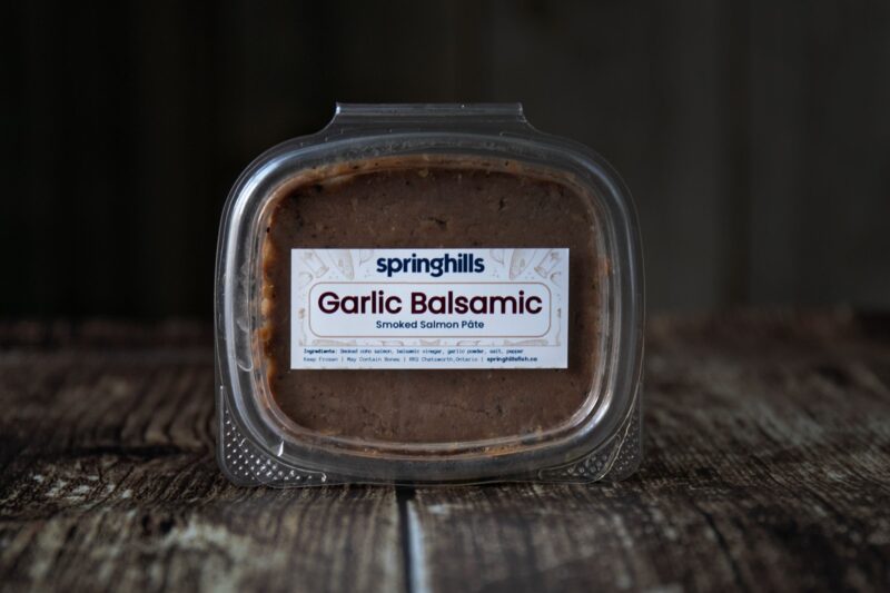 smoked salmon pate garlic balsamic