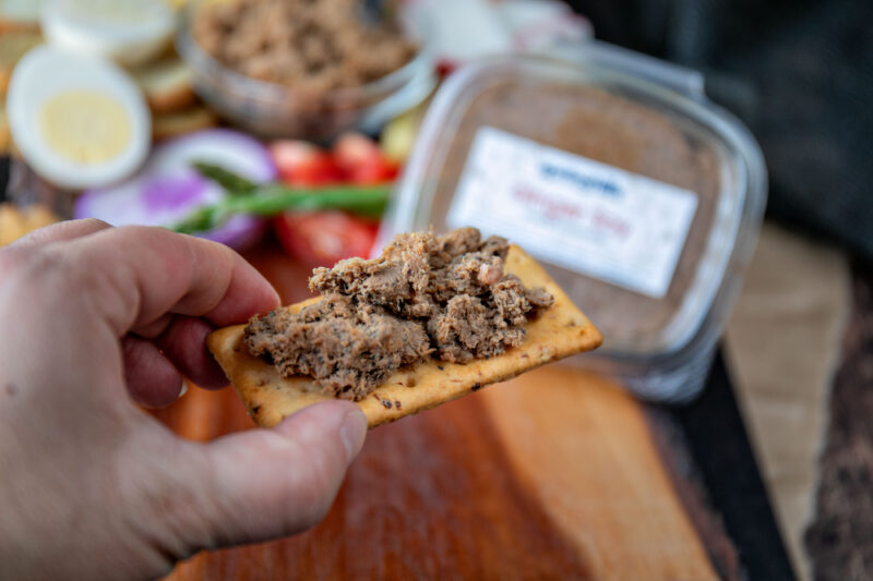 Smoked salmon pate ginger soy