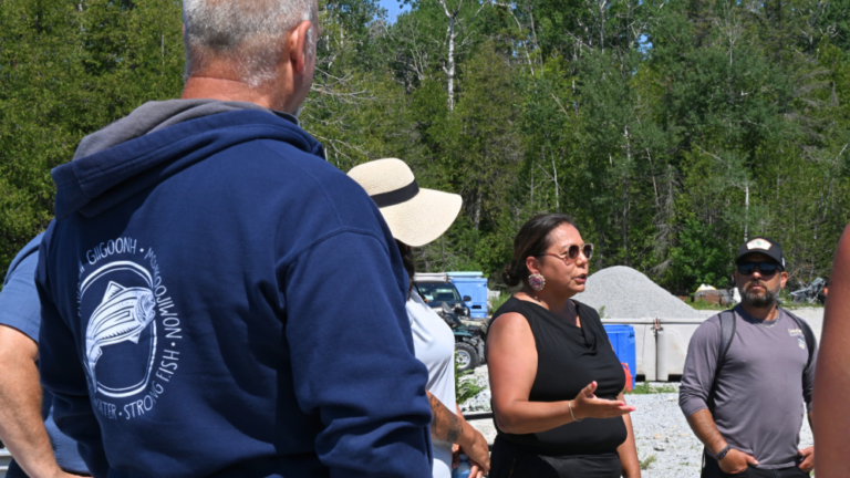 First Nations chief speaking about fish farming